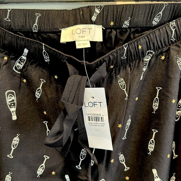 NWT LOFT Champagne Pajama Pants Size XS - Picture 3 of 7